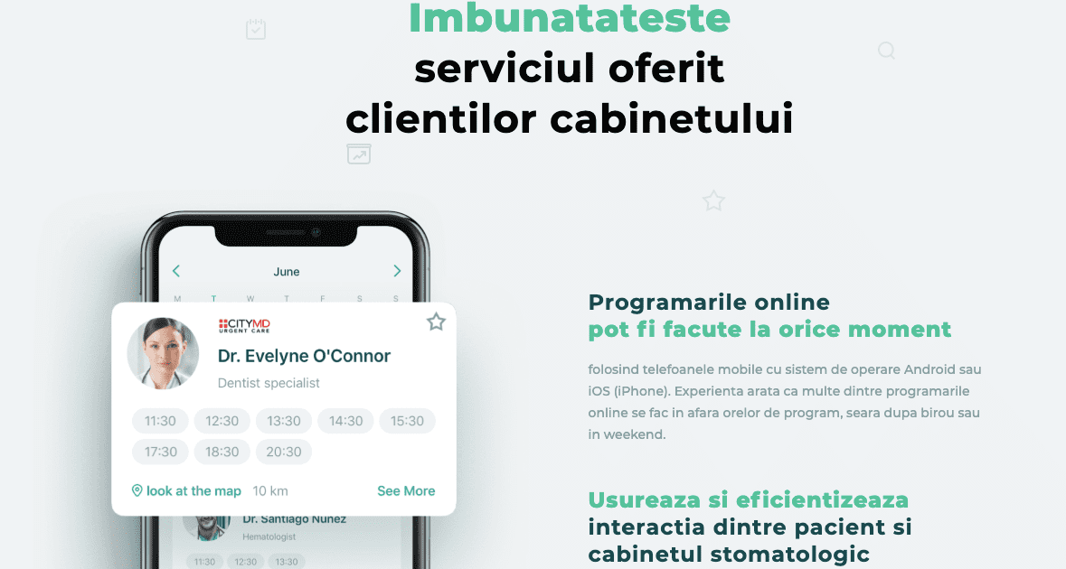 aplicatie pentru programari si management cabinet dentar